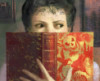 hunningham: Woman peering out from a book. (More with Reading)