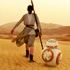 onyxlynx: Back view of Rey (Daisy Ridley) and BB-8, marching away (Determination:  Rey and BB-8)
