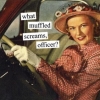 mst3kmoxie: Drawing of a woman saying "what screams, officer?" (screams)