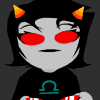 somethinglawful: terezi removing her glasses to reveal her scorched red eyes (those sparkling eyes)