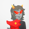 somethinglawful: terezi holding a red scalemate and grinning at something "off-camera" (i got moonlight in a bag)