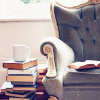 dangerous_47: Empty chair & books ((Stock) Books & Chair)