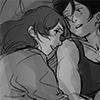 huntergames: (pushes mikasa to the edge of the bed)