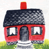 kareila: drawing of a cute red house (house)