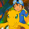 encourageous: (agumon protects tai)