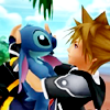 notzubats: Sora holding Stitch (stitch)