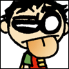 scheherezhad: Robin sticking his tongue out (bleh)
