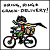 scheherezhad: Robin on a bicycle, "Ring Ring. Crack delivery!" (crack)