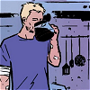 jb_slasher: clint barton; hawkeye (busting up a starbucks)