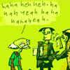 aaveplsgo: Ford Cruller laughing in an unsettling way while Sasha Nein looks on (uh)