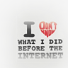 ninamalfoy: 'I don't know what I did before the internet', 'don't' is underneath 'know' and both words form a red heart (i dunno what i did before the internet)