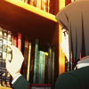 teratias: (07. Grabbing a book)