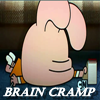 lilly_c: Anais face planting brain cramp in white text (Anais - brain cramp)