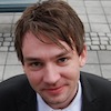bookblather: A picture of Henrik Asheim smiling. (in the heart: lars)