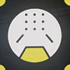 orbislife: stylized spray of Zenyatta's head as a ball surrounded by orbs (Hello world)