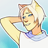 mother_of_monsters: (=^_^=;  Shy kitty is shy)