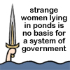 yourlibrarian: Monty Python quote about the Lady of the Lake (MERL-WateryTart - Red Scharlach.jpg)