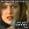 cofax7: Scully: the thing that gets to me is how you're never free (XF - Scully Never Free)