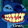 luthe: Stitch baring his teeth with the caption "Grar." (grar)