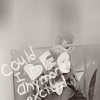 daphnie_1: Black and white picture of Amy smiling with the text: "Could I be any more excited?" scrawled over her. (DW | Amy | omg excite!)