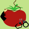 sunnymodffa: one-armed tomato with handcuffs and whip (Kinktomato)
