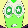 periphrasing: (starry eyed)
