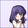 rhyme: I use it because she has the same haircut as me (eh?)