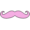 cottoncandypink: A pink handlebar moustache (Graphic - Cotton Candy Pink)