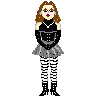 sistawendy: a cartoon of me in club clothes (dolly)