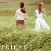 wintercreek: Anne and Diana in a field of grass. ([Anne] what it is to be friends)
