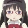 aremadeof11: (homura 3 glasses blushing)