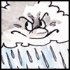 kelkyag: Drawing: Cranky-face raincloud (grumpy cloud)