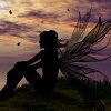 amara1783: fairy on a hillside at dusk (Dusk Fairy)