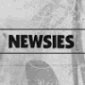 scribe: alternating pictures of race and spot and text "newsies" (Newsies)