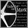scribe: a film reel, mark cohen, text: fade in on mark (fade in on Mark)