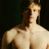 king: Arthur is shirtless and expressionless. (☆ stood bare before you)