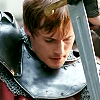 king: Arthur drives his sword downwards. (★ cast me away)