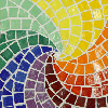 mirag: A kind of mosaic featuring a rainbow vortex (rainbow)
