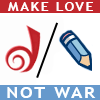 pauamma: (DW/LJ: make love not war)