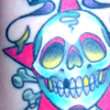 haleboundride: (me | tattoos | skull contrast)
