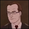 thedarkmaterial: Charles, from Metalocalypse, side-eyes because He Has Had Enough Of This Bullshit. (Metalocalypse - CFO: Pointed Stare)