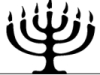 thnidu: Seven-branched Temple menorah, symbolic of all Judaism, not the 9-branched Chanukah menorah. bethelcongregation.org (menorah)