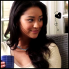 impy: Pretty Little Liars Emily holding a coffee mug, looking super sweet. (PLL: Emily Sweet)