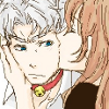 meruberri: Lua kissing Ladd on the cheek (Baccano! // LaddLua ; kissu)