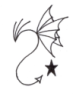 snakypoet: Line drawing of dragon plus 5-pointed star (Default)