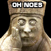 sholio: Chess queen looking horrified (Chess piece oh noes)