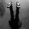 saavedra77: Sneakers and shadow in the rain (Sneaks shadow rain)