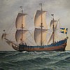 ysilme: Painting of a Swedish 18th century tall ship. (Tall Ship Sweden)