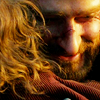 mekare: Tolkien: Thorin smiling and hugging Bilbo (Bagginshield)