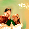 grundyscribbling: buffy, willow, and xander hugging (buffy - trio)